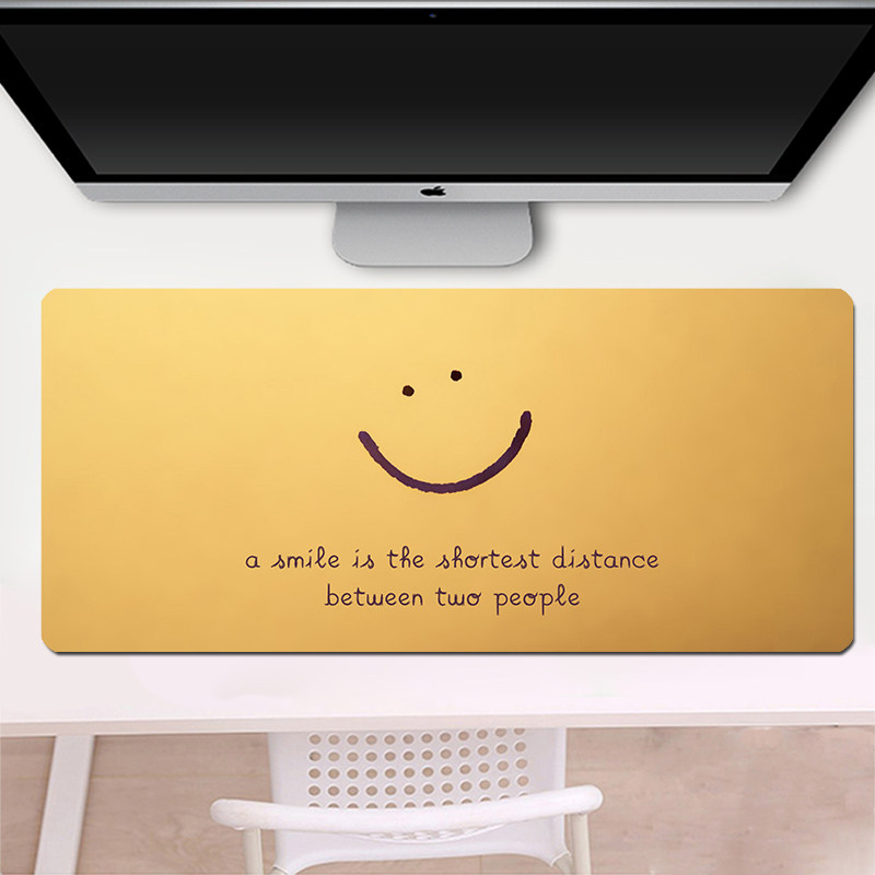 开心每一天笑脸原宿卡通鼠标垫学生办公笔记本电脑台式机键盘垫子