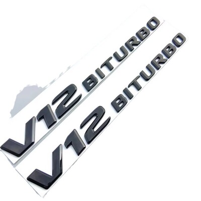 适用于奔驰GLE GLS ML GL S G级改装V8 V12 BITURBO汽车侧标车标