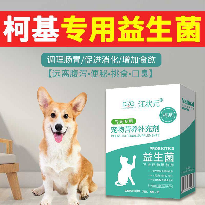 柯基益生菌粉调理肠胃狗狗幼犬成犬宠物拉稀促消化营养补充剂跨境
