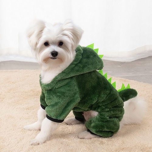 狗狗衣服珊瑚绒保暖宠物服饰狗狗四脚衣泰迪衣服小型犬衣服连体衣