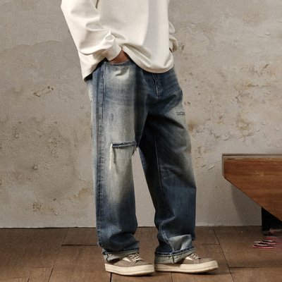 进口土耳其蓝耳窄幅面料刀割破坏