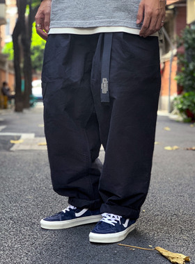 Gnomes lab 21AW 纯色长绒棉紧密纺City boy宽松廓形长裤日系复古