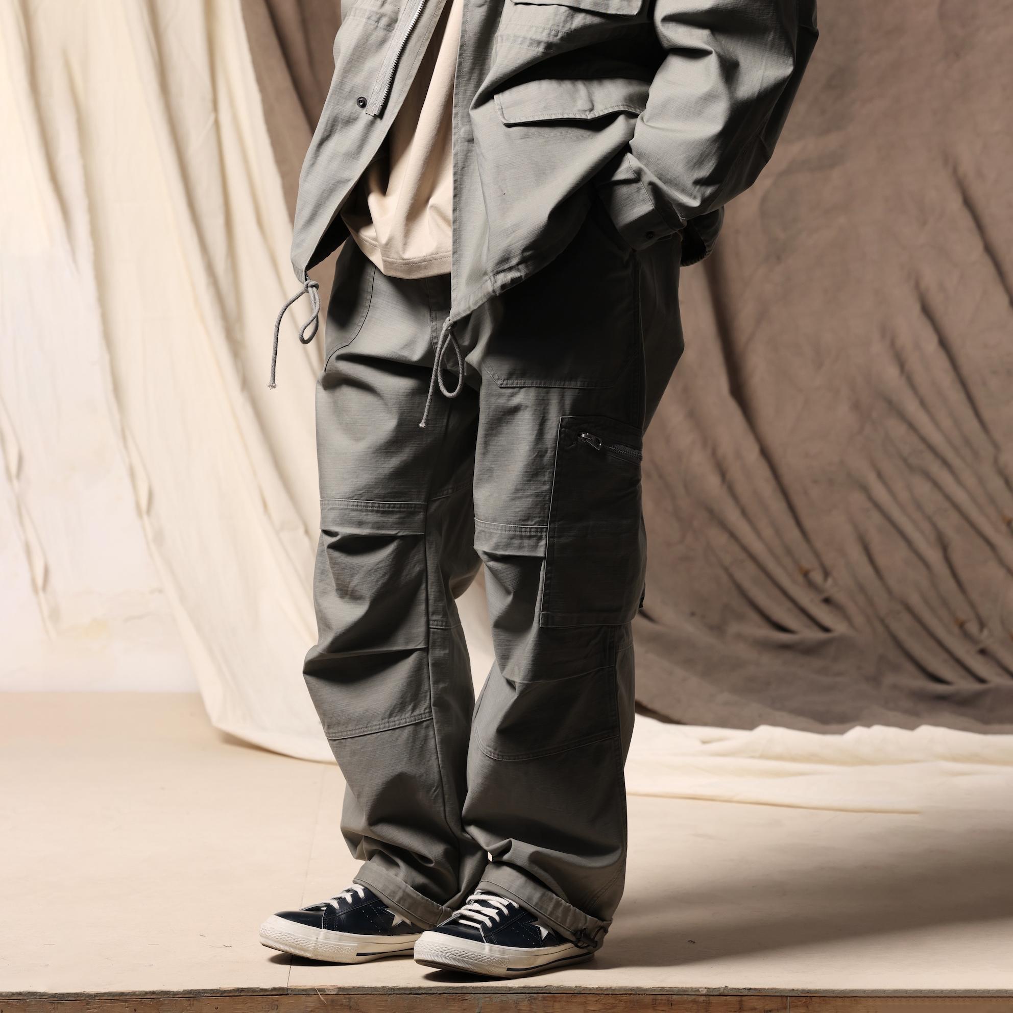 直筒宽松拉链高级感美式休闲裤