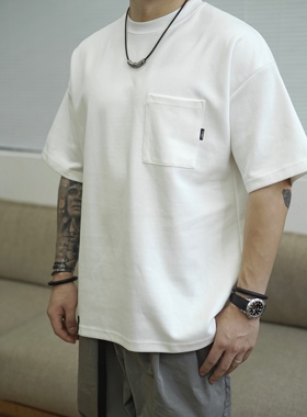 Gnomes lab 21SS 300g玲珑珠地面料宽松廓形圆领短袖日系复古国潮