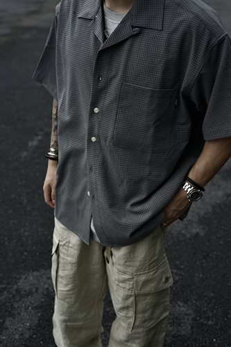 Gnomes lab 24SS抗皱免烫轻薄格纹泡泡纱刺绣短袖衬衫 - 封面