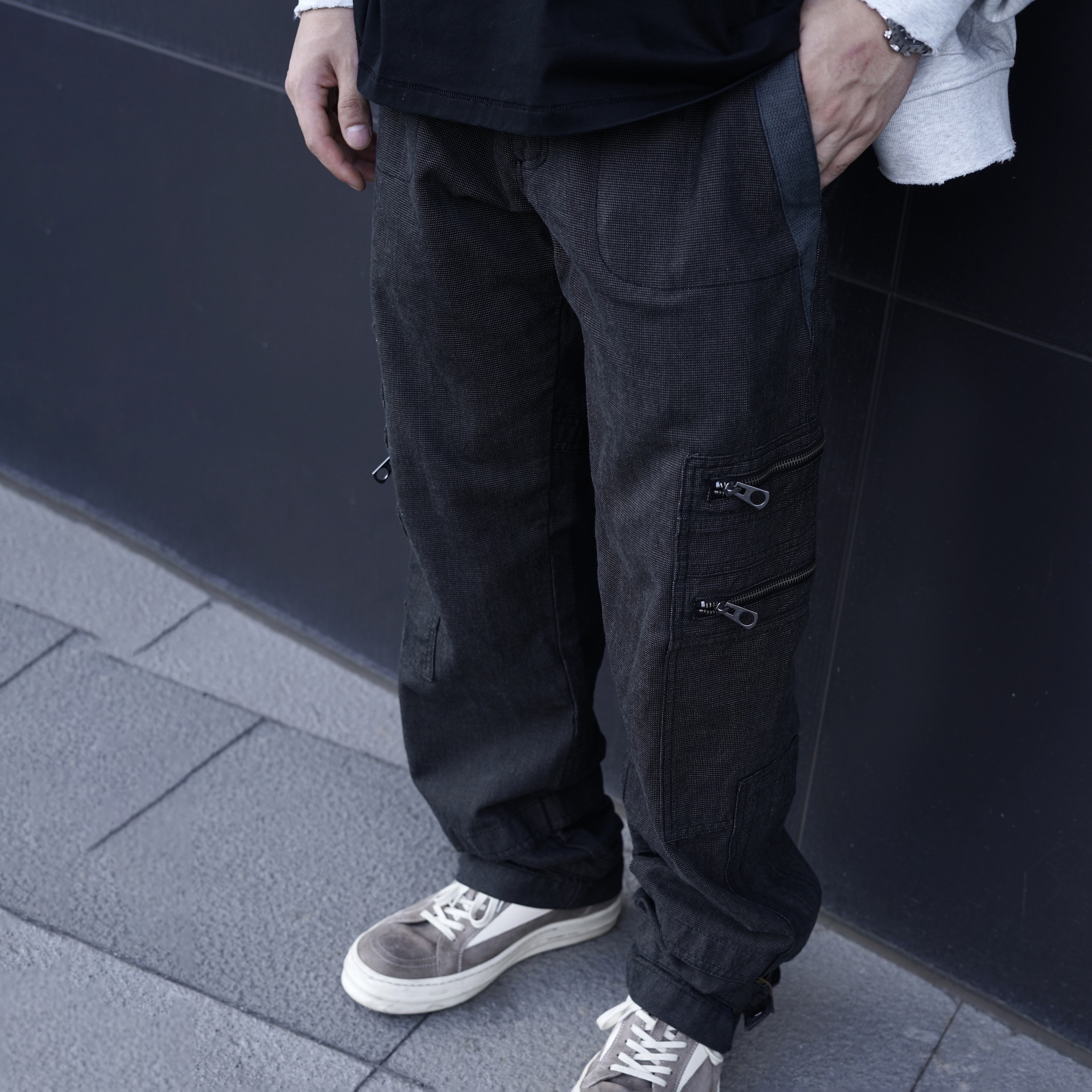 Gomicolab24AW复古水洗牛仔裤