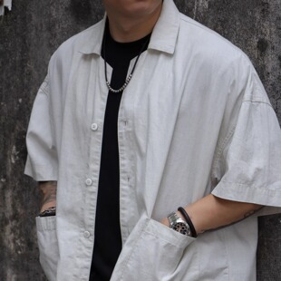 lab 衬衫 25SS 纯棉仿麻道袍口袋宽松短袖 禅意系列 Gnomes