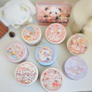 曲奇饼干包装 盒可可脆片雪花酥罐圆形空铁盒5寸6寸烘焙千层蛋糕盒