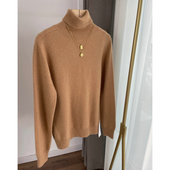 打底衫 YM2859经典 女2022秋冬 高领针织衫 毛衣 驼色厚版 本羊绒衫