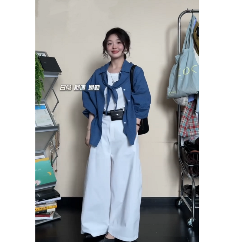 博主款 G256054弯刀裤 阔腿裤白裤子女春夏新款,女装/女士精品,休闲裤,淘宝优惠券,粉丝福利购,淘宝优惠卷