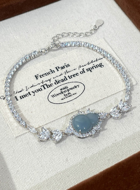 原创新中式s925纯银麦穗葫芦手链女轻奢复古高级感玉石手环批发