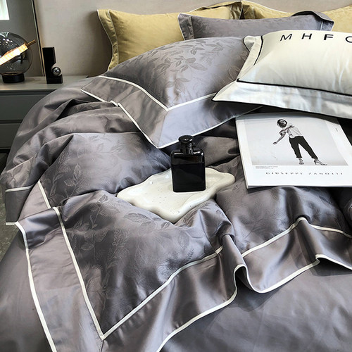 四件套140支匹马棉提花轻奢简约