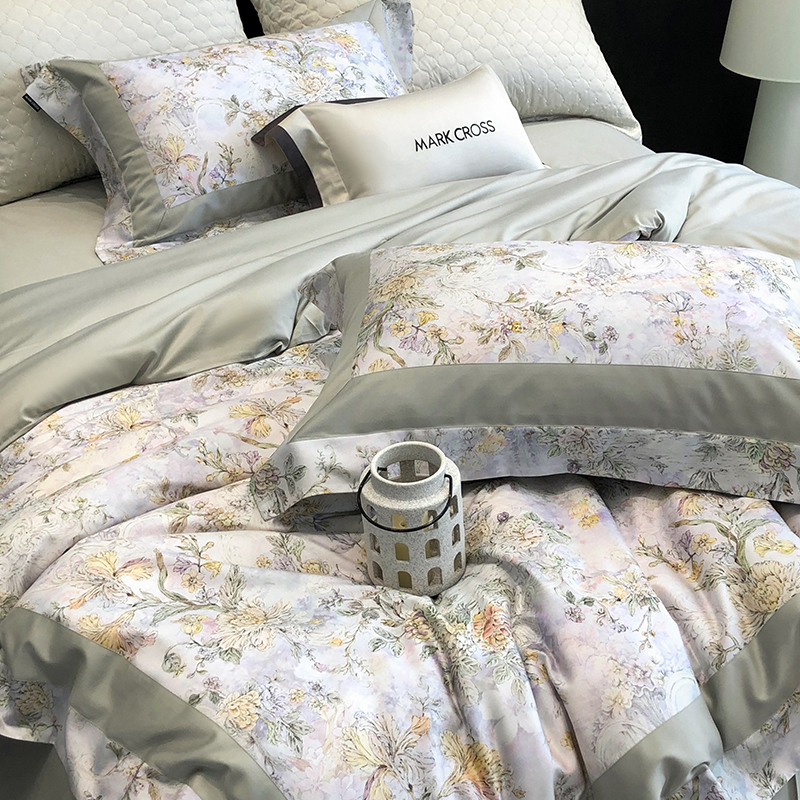 轻奢高端天丝棉磨毛印花四件套