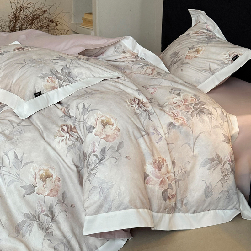 轻奢全棉磨毛数码印花四件套