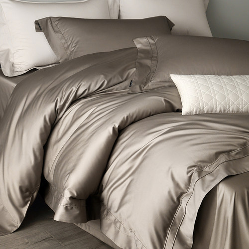 轻奢高级感长绒棉纯色四件套