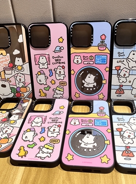 case正品代购西高地dundun镜面17promax黑色透明16promax防摔卡通手机壳15pro可爱