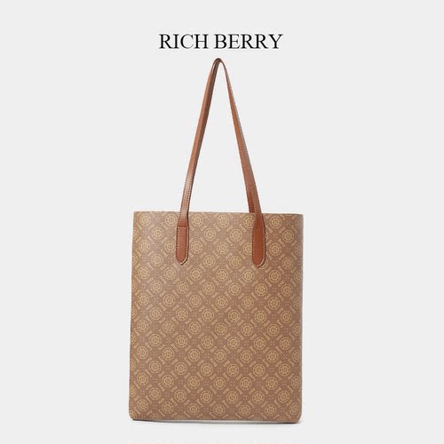 rich berry 时尚女士托特包经典通勤单肩中号肩包时尚女士托特包