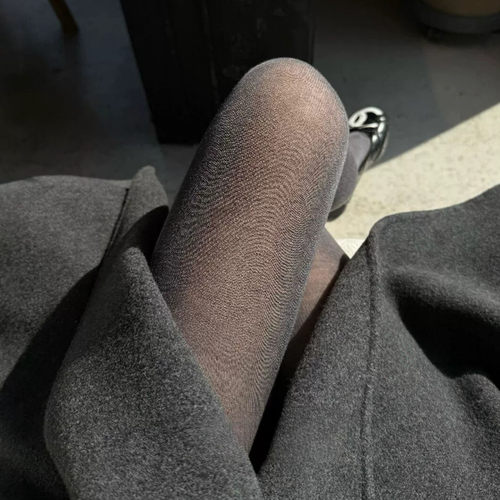 打底袜灰色微透连裤袜女春秋薄款显瘦高级感外穿打底裤不掉1009k