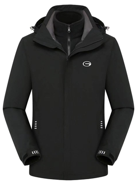 冲锋衣定制广汽传祺工作服4S店工装纯色定做防寒三合一外套印绣字