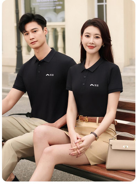 乐远工作服Polo衫 夏季大码冰丝短袖huiju广告文化活动衫定制logo