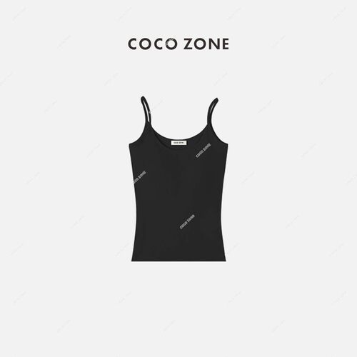 COCO ZONE 刘一一春夏时尚内搭背心纯色吊带背心带胸杯款23C18646