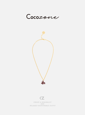 COCO ZONE 简约轻奢高级感金色项链CD2A0885