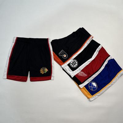 美式冰球NHL男士大网眼双层短裤