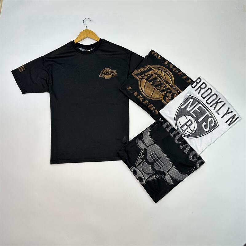 美式篮球短袖休闲青年水印工艺T