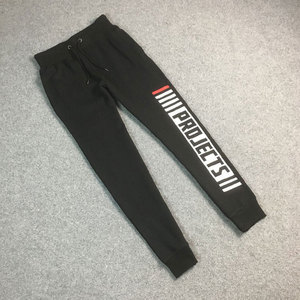 外贸男士春秋抓绒印花卫裤 基础百搭休闲运动小脚收口休闲裤长裤