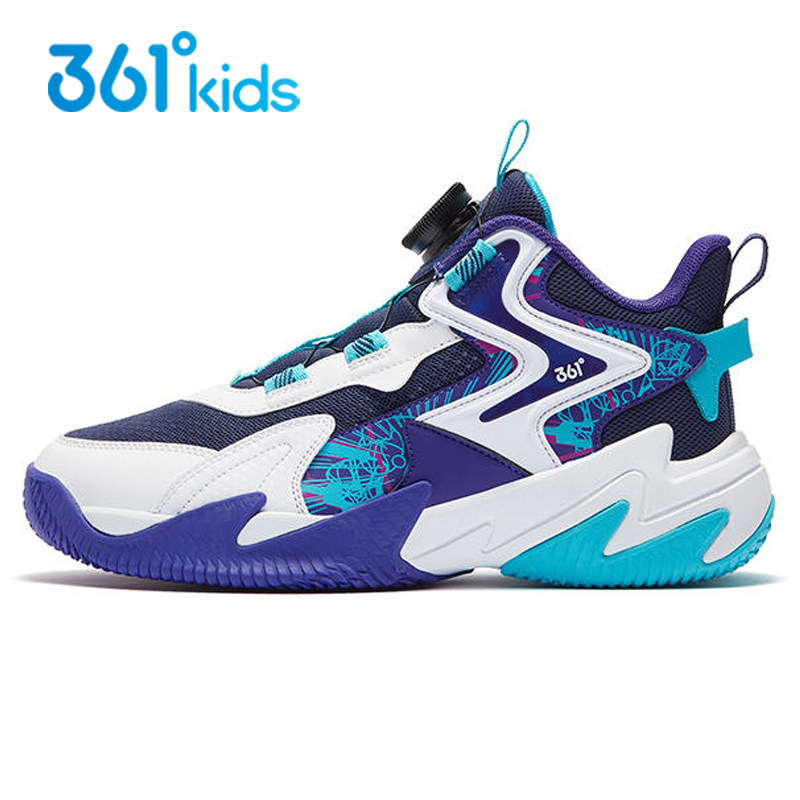 361度网面透气中大童篮球鞋