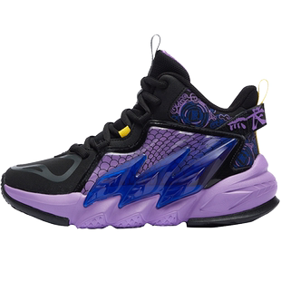 御龙|361度童鞋男童气垫鞋儿童篮球鞋皮面春秋季新款透气运动鞋子