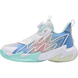 361童鞋男童儿童篮球鞋高帮旋钮鞋夏季新款青少年透气单网运动鞋