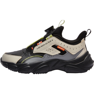 361童鞋男童黑色皮面防水鞋儿童运动鞋秋冬季新款大童儿童跑步鞋