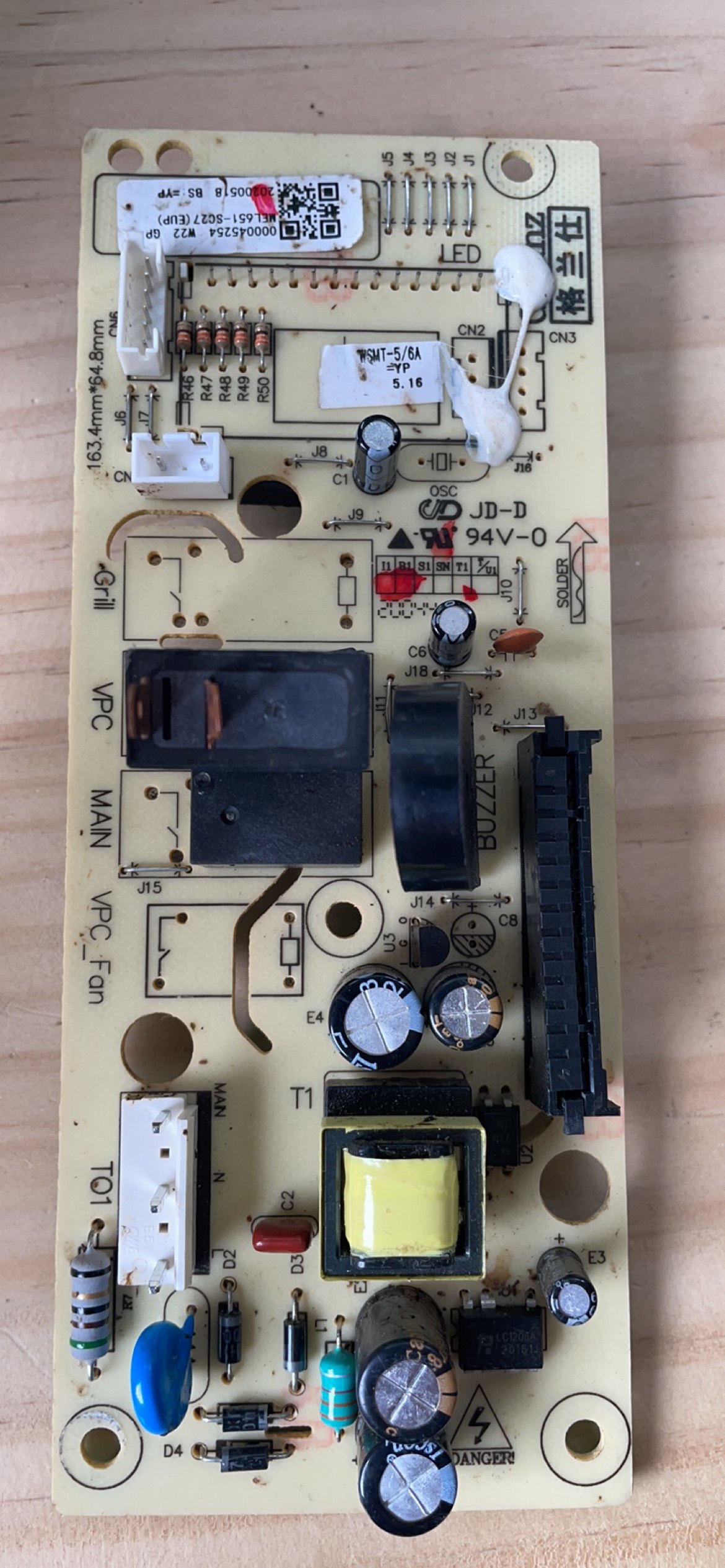 适用格兰仕微电脑板MEL651-SC27 P70F20CN3L-HP3-Q1 CN3P-SR(W0)