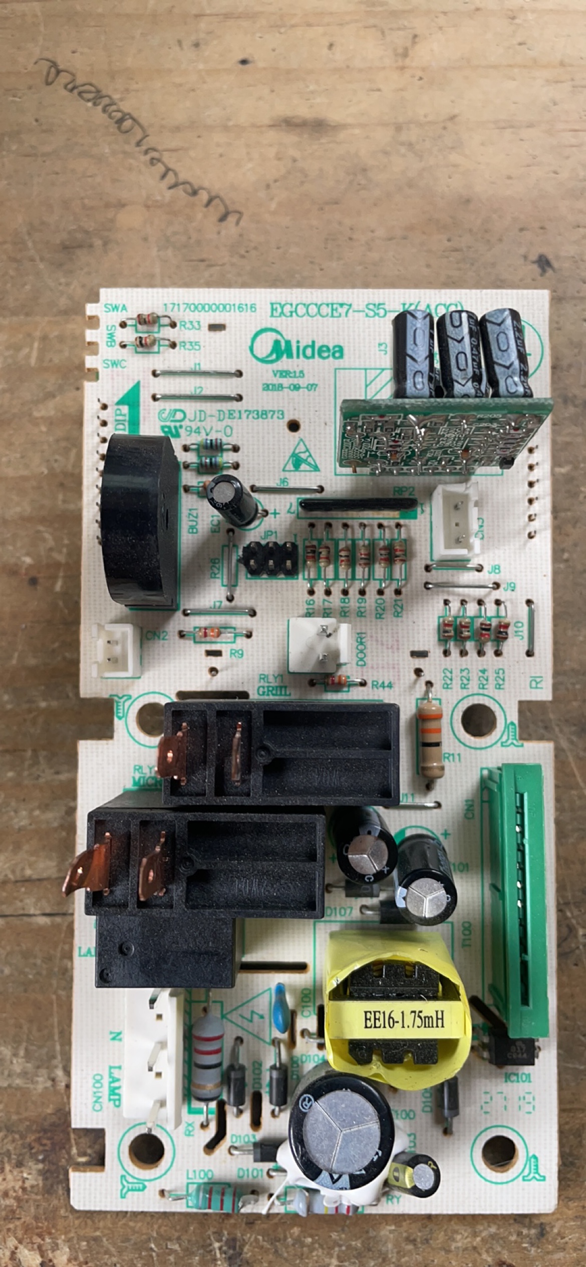 原装美的拆机微波炉EGCCCE7-S5-K线路线EG823MF7-NRH电脑板