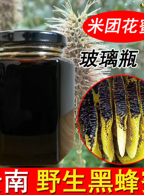 云南黑蜂蜜纯正天然正宗蜂蜜高原米团花蜜野生蜂蜜农家高山纯蜂蜜