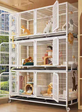 繁育猫笼子宠物店猫咪三层繁殖笼狗笼子寄养笼大型养殖笼双层鸽笼