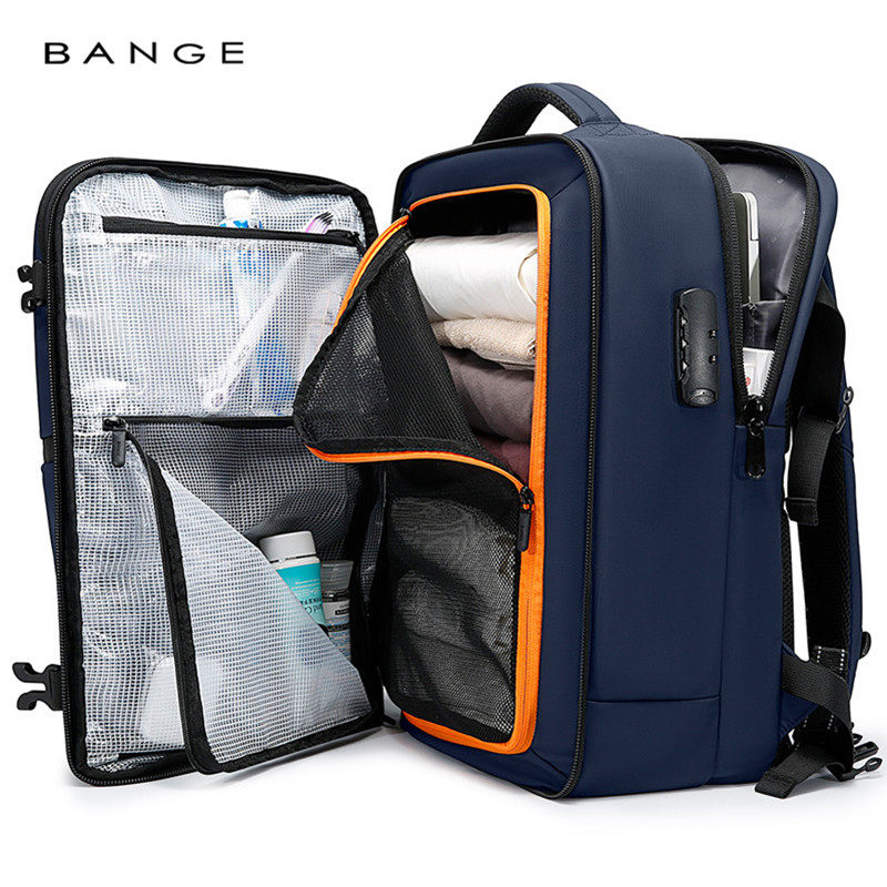 班歌大容量旅行出差防盗双肩包男士防水电脑背包15.6寸底部抗撞击