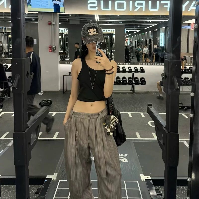 FOBSOM树枝纹肌理暗纹打褶绑带斜门襟宽松阔腿弯刀休闲裤直筒西裤