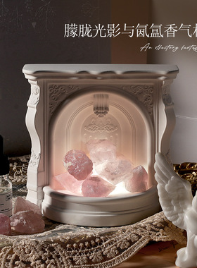 天使壁炉香薰石膏小夜灯礼盒