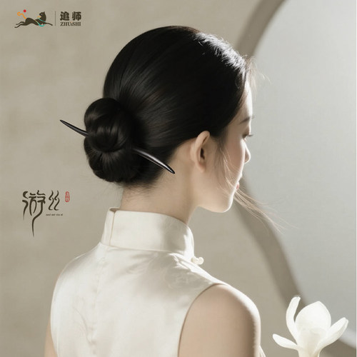 檀木发簪女古风高级感简约