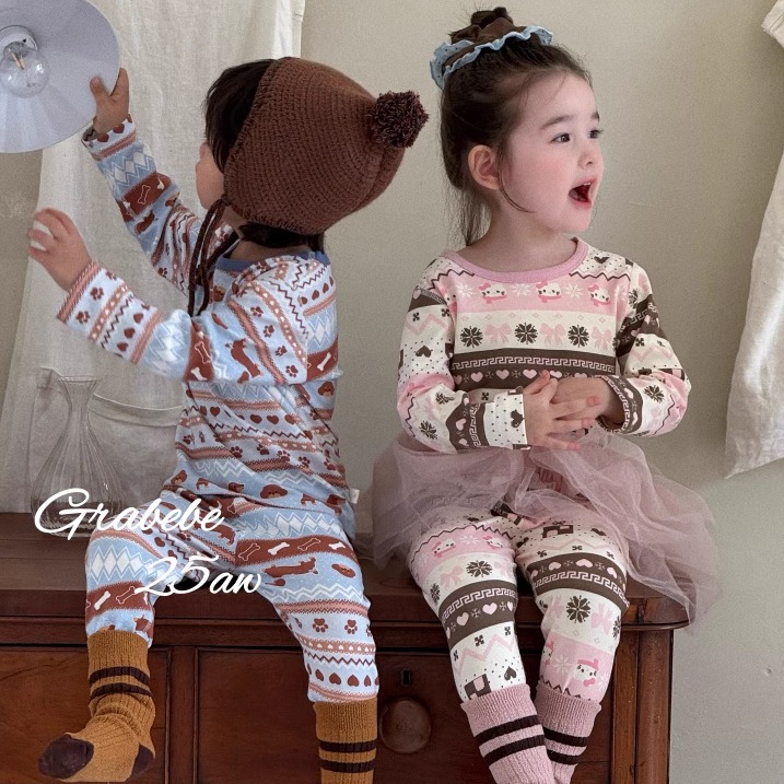 儿童睡衣舒绒莱卡棉300G加厚纯棉男童女童秋衣秋裤无骨家居服套装