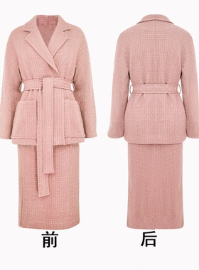 衣长68 裙长69《晓雯姐妹xOCT 24上新》KD3008AB 羊毛套装