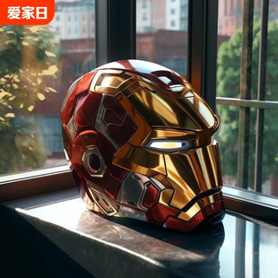贾维斯钢铁侠mk5电动头盔儿童面具cos可穿戴成人全脸头套礼物