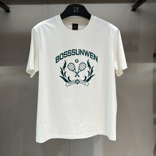 针织衫 2025春夏新款 短袖 男士 T恤151130462190 BOSSsunwen专柜正品