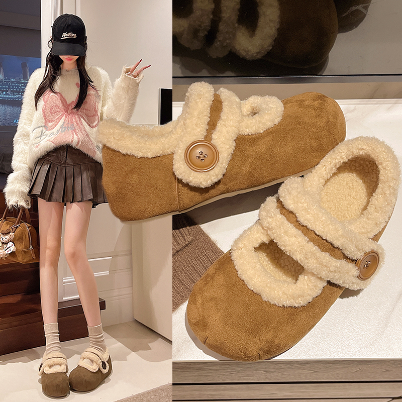 魔术贴厚底内增高百搭大棉鞋