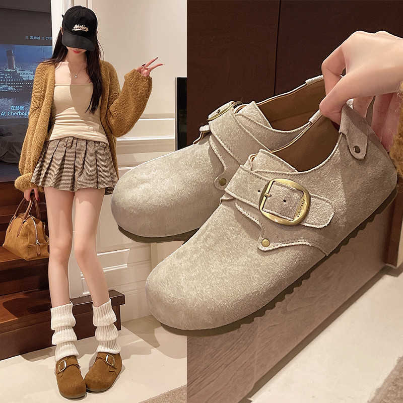 韩版全包勃肯鞋女一脚蹬圆头单鞋2026早春新款内增高百搭休闲鞋子,女鞋,勃肯鞋/软木鞋,淘宝优惠券,粉丝福利购,淘宝优惠卷