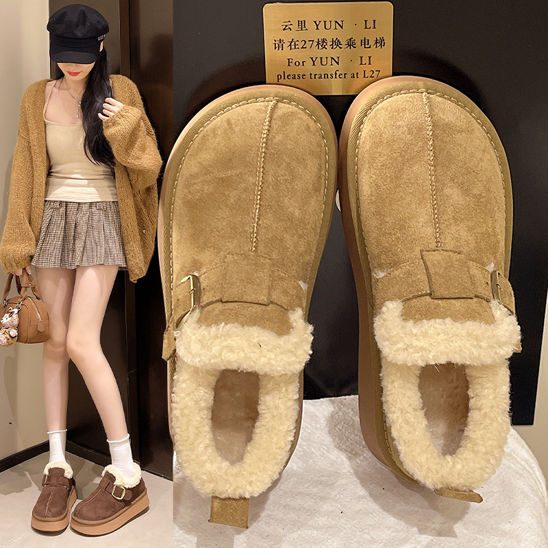 厚底增高加绒加厚保暖勃肯鞋女