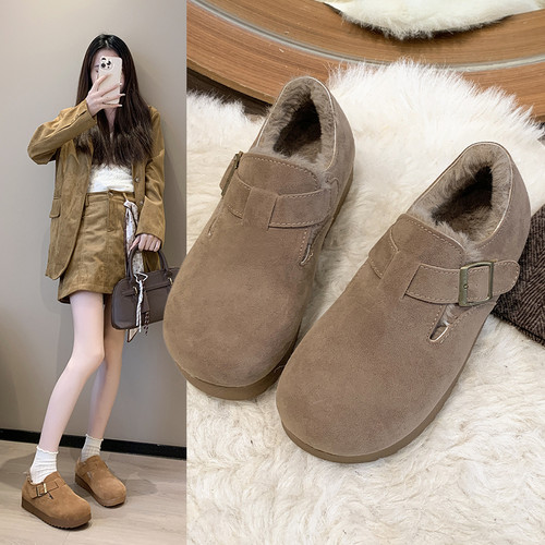 加绒保暖全包勃肯鞋女2025冬季