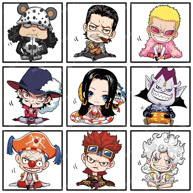 动漫卡通海贼王画画diy数字油画填充填色路飞索隆女帝涂色丙烯画